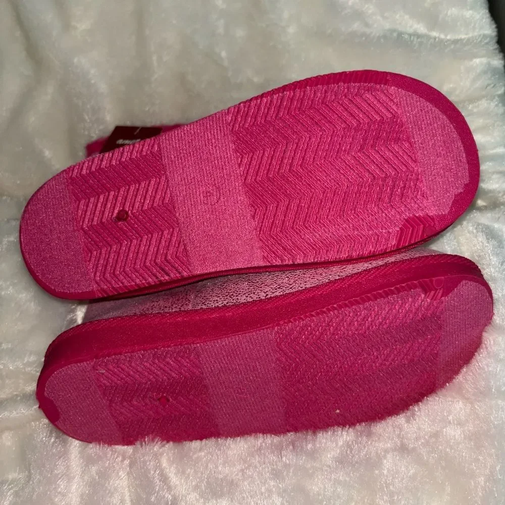 Ameta Pink Sparkly Faux Fur Plush Boot Size Youth 4 NIB